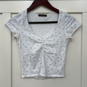 Brandy Melville Floral v-neck Top